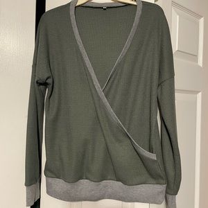 Amazon women’s long sleeve, waffle knit shirt, size small, never worn
